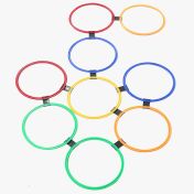 Колективна игра Дама / Туистър с 10 плоски ринга и 10 конекторa /200968/