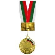 Медал MAXIMA, 5 см, С трикольорна лента, За първо място /00017101/