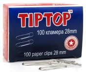Кламери TIPTOP, 28 мм, 100 броя в кутия /130008/