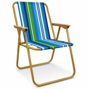 Сгъваем стол MAXIMA, Изработен от стомана и плат Oxford, Дизайн 1 /60020201/