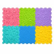 Модулен сензорен килим ORTHO PUZZLE, 6 части 30х30 см, Микс първи стъпки /270149/