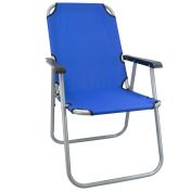 Сгъваем стол MAXIMA, Изработен от стомана и плат Oxford, Син /60023202/