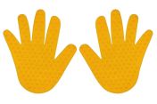 Ръце (длани) за маркиране при игри MAXIMA, Чифт, Жълти /30020401/