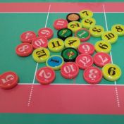 Магнити за треньорска дъска по волейбол MAXIMA, Ф2 см, Комплект 27 броя /20085403/