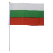 Знаме на България 20х15 см с дръжка /400901/