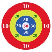 Игра за хвърляне в цел MAXIMA, Комплект платно с пет топки /200909/