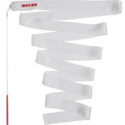 Лента за художествена гимнастика MAXIMA, 6 м*5 см, Бяла /20073902/