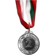 Медал MAXIMA, 4.5 см, За второ място, С трикольорна лента /00017002/