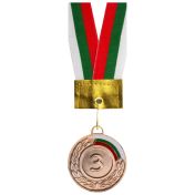 Медал MAXIMA, 5 см, С трикольорна лента, За трето място /00017103/