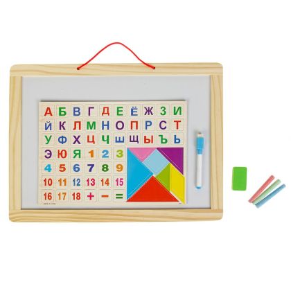 Дъска магнитна MAXIMA, 38х27 см, С цифри и букви на кирилица /270215/