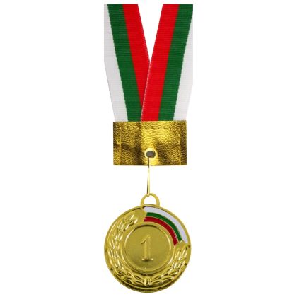 Медал MAXIMA, 5 см, С трикольорна лента, За първо място /00017101/