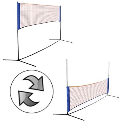 Многофункционална мрежа за джитбол, бадминтон, волейбол и тенис MAXIMA, Комплект със стойки /300698/