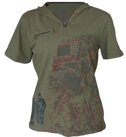 Тениска дамска ONEPOLAR, Зелен каки, Размер XL /PO292303/