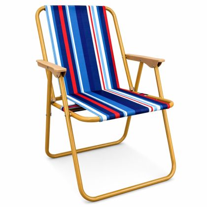 Сгъваем стол MAXIMA, Изработен от стомана и плат Oxford, Дизайн 3 /60020203/