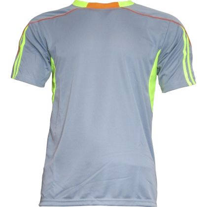 Football / volleyball / handball kit, jersey with shorts - Grey with Electric Green and Orange, MAXIMA, L /40011901/