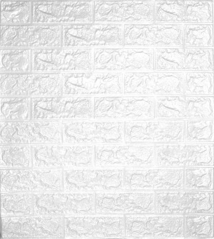 Decorative 3D wall panel MAXIMA, 70 x 77 cm, self-adhesive, White /51000202/