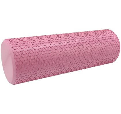 Foam roller for Pilates and yoga MAXIMA, with textured surface, 45 x Ø15 cm, Pink /30001602N/