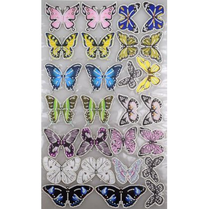 Garment decoration butterflies with shiny stones /490906/