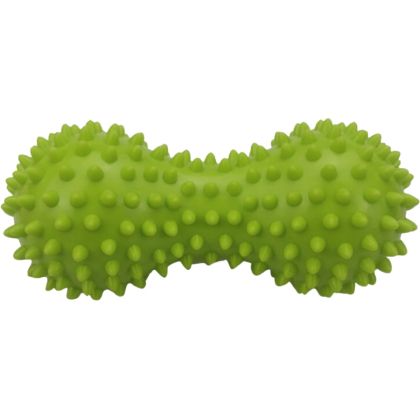 Double massage ball MAXIMA, peanut shape, 15 x 7 cm, Electric Green /31068202N/