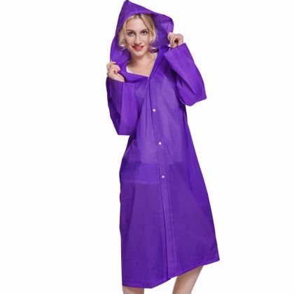 Raincoat with sleeves and hood MAXIMA, Lilac /60041003/