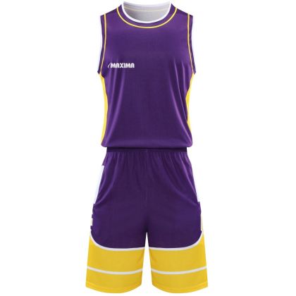 Basketball kit MAXIMA, Purple with Yellow and White, size 30 /40023801/