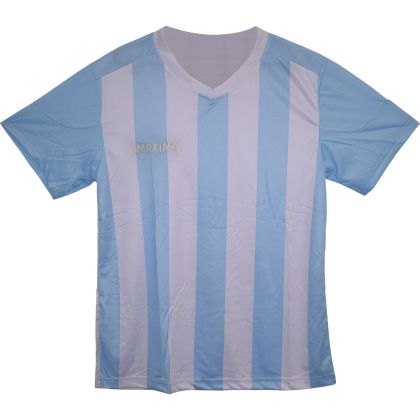 Football / volleyball / handball kit, jersey with shorts - Light Blue with White stripe, MAXIMA, S /40013801N/