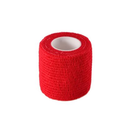 Tape for fixing football shin guards and socks MAXIMA, 50mm x 4.5m, Red /49004604/