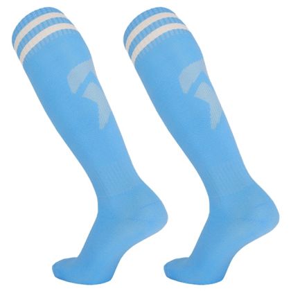 Football socks (knee socks) MAXIMA, men’s, size 38-44, Light Blue /42060704/