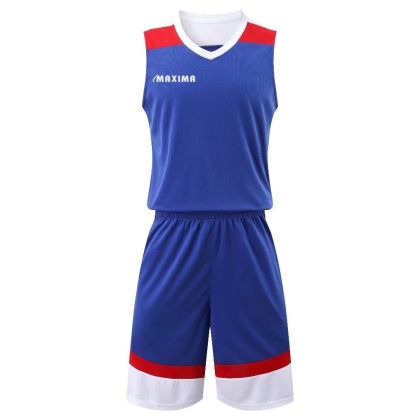 Basketball kit MAXIMA, Blue with White and Red, size M /40024104N/