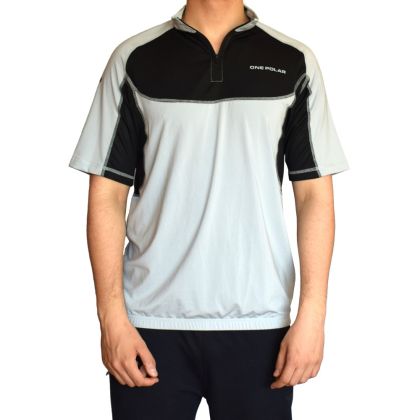 Cycling T-shirt ONEPOLAR, quick-dry, Grey with Black, Size XL /PO292104
