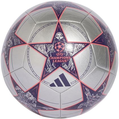 Football ADIDAS UCL Club 2025/2026 League Stage, size 5, grey with purple /36019603/
