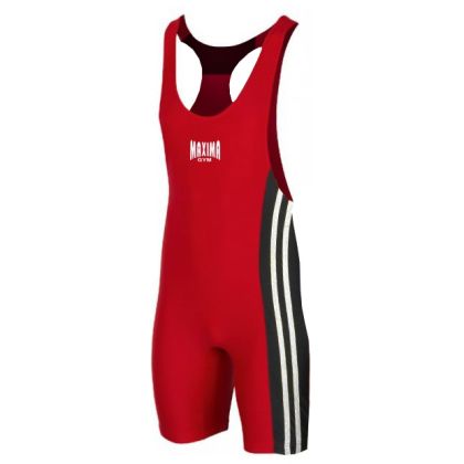 Wrestling and weightlifting singlet - Red, children sizes, height 110 cm /40030001/