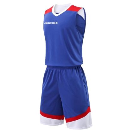 Basketball kit MAXIMA, Blue with White and Red, size L /40024105N/