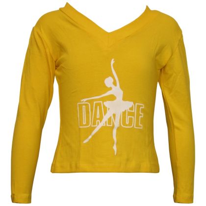 Kids long sleeve T-shirt, Yellow, size XL /40041701/