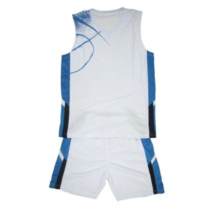 Basketball kit White with Blue, size 5XL /40021901/
