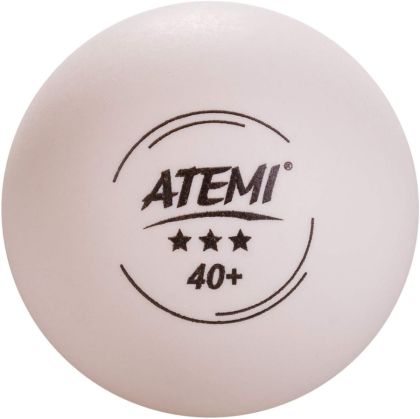 Топче за тенис на маса ATEMI 40+ ITTF ***, Бяло /200306/