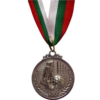 Медал футбол, 4 см, Сребърен /00017802/