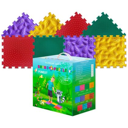 Модулен килим ORTHO PUZZLE, Микс Гора /270113/
