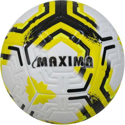 Футболна топка MAXIMA, Размер 5, Бял с жълт /36007102/