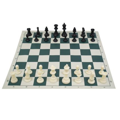 Шах с платно от PU кожа MAXIMA, 50х50 см, Фигури 4.5 – 9.5 см /270783/