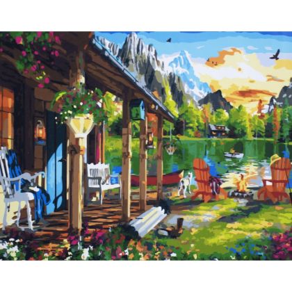 Комплект за рисуване по номера с платно 50х40 см, Модел 49 /27014649/