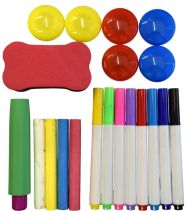 Бяла и зелена дъска на стойка MAXIMA, Магнитни, Комплект с 55 букви на кирилица и аксесоари /150866/