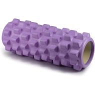 Фоумролер за пилатес и йога MAXIMA, С релефна повърхност за масажи, 33 х Ф13 см, Лилав /30002901/