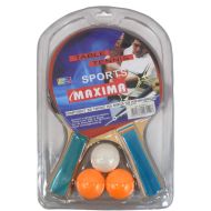 Хилки за тенис на маса MAXIMA, Комплект 2 броя с 3 топчета /200314/