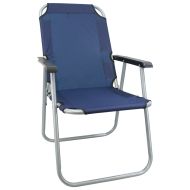 Сгъваем стол MAXIMA, Изработен от стомана и плат Oxford, Тъмносин /60023205/