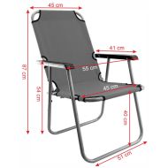 Сгъваем стол MAXIMA, Изработен от стомана и плат Oxford, Тъмносин /60023205/