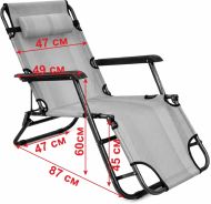 Сгъваем стол, шезлонг, легло 3 в 1 MAXIMA, 153 см, Дизайн 3 /60020703/