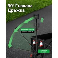 Сгъваема количка за пренасяне на плажни принадлежности и къмпинг оборудване, 68х40хH48 см /600707/