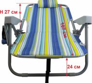 Сгъваем нисък стол, шезлонг за плаж и къмпинг MAXIMA, Дизайн 1 /60025401/