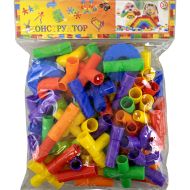 Construction set MAXIMA, 500 g, tubes and wheels in different colors /270386/